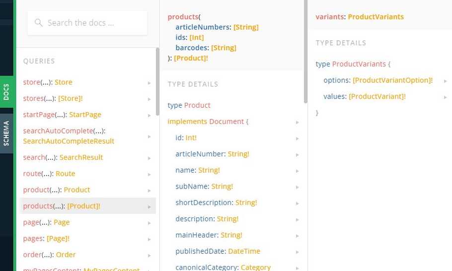 GraphQL Playground Docs functionality